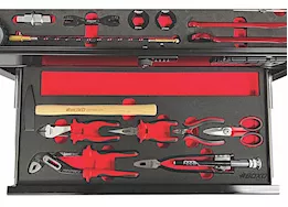 Boxo Tools 26in 5-drawer portable steel tool box w/ 103 pc metric tool set, black