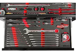 Boxo Tools 26in 5-drawer portable steel tool box w/ 103 pc metric tool set, black