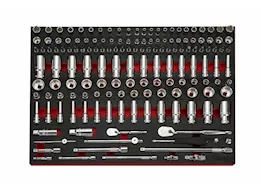 Boxo Tools Pro series, 45in 11-drawer bottom roll cabinet w/217pc tool set, black, red trim
