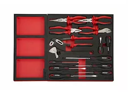 Boxo Tools Tech series, 41in loaded top and bottom combo tool box w/217pc tool set, gloss black