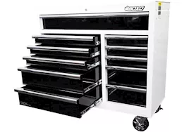 Boxo Tools Tech series, 41in loaded top and bottom combo tool box w/217pc tool set, gloss white
