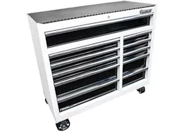 Boxo Tools Tech series, 41in loaded top and bottom combo tool box w/217pc tool set, gloss white
