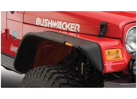 Bushwacker Flat Style Fender Flares - 2-Piece Front Set