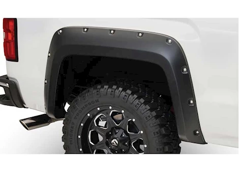 Bushwacker 14-19 sierra 1500/15-19 2500/3500hd pocket style fender flares abs smooth rear o Main Image