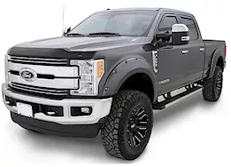 Bushwacker 20-c f250/f350/f450 super duty pocket/rivet style agate black metallic 4c ff set