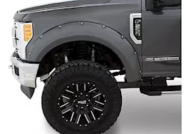 Bushwacker 20-c f250/f350/f450 super duty pocket/rivet style agate black metallic 4c ff set