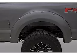 Bushwacker 20-c f250/f350/f450 super duty pocket/rivet style agate black metallic 4c ff set