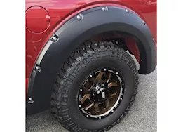 Bushwacker 18-20 f150 pocket style painted fender flares 4pc agate black met smooth finish