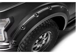 Bushwacker 18-20 f150 pocket style painted fender flares 4pc agate black met smooth finish
