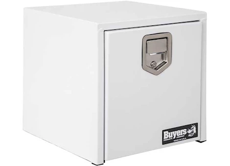 Buyers Products 18X18X18 INCH WHITE STEEL UNDERBODY TRUCK BOX WITH PADDLE LATCH