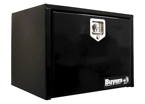 Buyers Products Black Steel Underbody Truck Toolbox with T-Handle Latch - 24"Lx24"Wx24"H