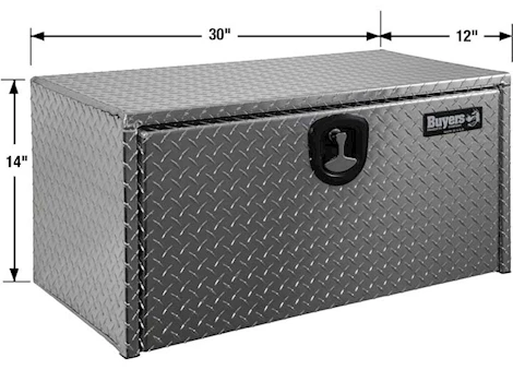 Buyers Products 14x12x30 inch diamond tread aluminum underbody truck box Main Image