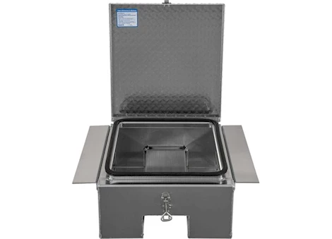 Buyers Products 12x24x22 inch diamond tread aluminum in-frame truck tool box with notched bottom Main Image