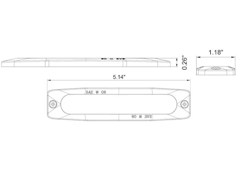 Buyers Products ULTRA THIN 5 INCH AMBER LED STROBE LIGHT