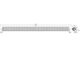 Buyers Products 50 inch 25 920 lumen led clear combination spot-flood light bar