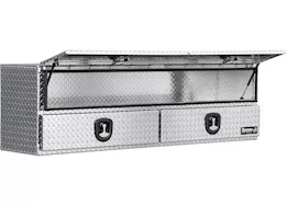 Buyers Products 21in x18in x88in  diamond tread aluminum flatbed contractor w/2 lower drawers