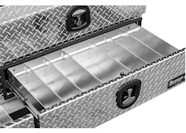 Buyers Products 21in x18in x88in  diamond tread aluminum flatbed contractor w/2 lower drawers