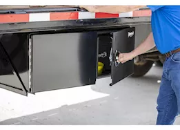 Buyers Products 18 x 18 x 36 black smooth alum underbody truck tool box double bar door 3-pt compresison latch