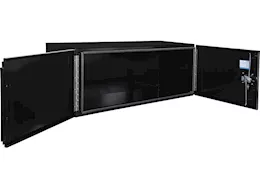 Buyers Products 24x24x60 in black smooth alum underbody truck tool box-double barn door 3-point compression latch