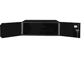 Buyers Products 24x24x60 in black smooth alum underbody truck tool box-double barn door 3-point compression latch