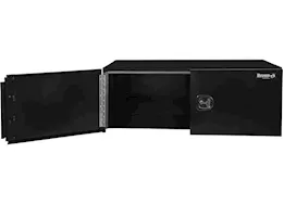 Buyers Products 24x24x60 in black smooth alum underbody truck tool box-double barn door 3-point compression latch