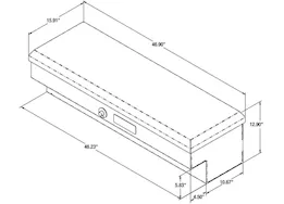 Buyers Products 13x16x47 inch diamond tread aluminum lo-sider truck box