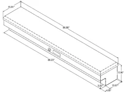 Buyers Products 13x16x87 inch diamond tread aluminum lo-sider truck box