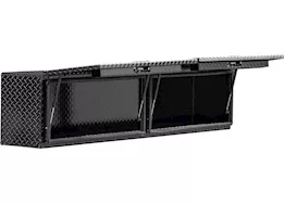 Buyers Products 18x16x88in gloss black dia tread alum topsider truck box w/flip-up doors