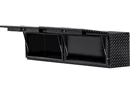 Buyers Products 18x16x88in gloss black dia tread alum topsider truck box w/flip-up doors