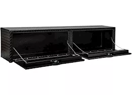 Buyers Products 18x16x72 textured matte black diamond tread aluminum topsider truck box