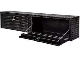 Buyers Products 18x16x72 textured matte black diamond tread aluminum topsider truck box