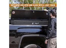 Buyers Products 13x16x56 inch textured matte blk diamond tread aluminum lo-sider truck tool box