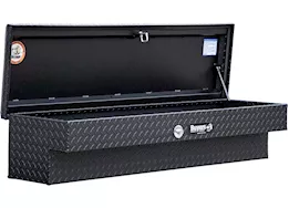 Buyers Products 13x16x56 inch textured matte blk diamond tread aluminum lo-sider truck tool box