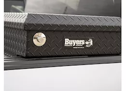 Buyers Products Matte blk diamond tread alum crossover truck tool box (18x20x71 inch)