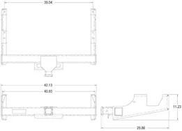 Buyers Products 2-1/2in hitch receiver for gm 2500/3500 pickup frame