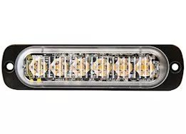 Buyers Products Light,strobe,4-3/8in,6-led,amber/clear