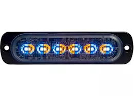 Buyers Products Amber/blue dual color thin 4.5 inch wide led strobe light