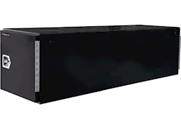 Buyers Products 24x24x86in steel truck tool box w/shelf-straight side tunnel,black