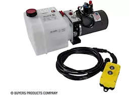 Buyers Products Buyers 3-way dc power unit-electric controls horizontal 0.75 gallon poly reservoir