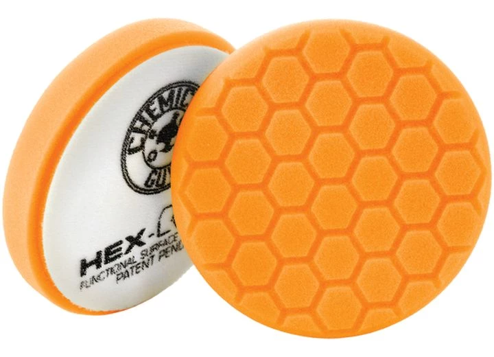 Chemical Guys 6.5" HEX-LOGIC PAD ORANGE MEDIUM-HEAVY CUT SCRATCH & SWIRL REMOVER PAD- (6.5"INC