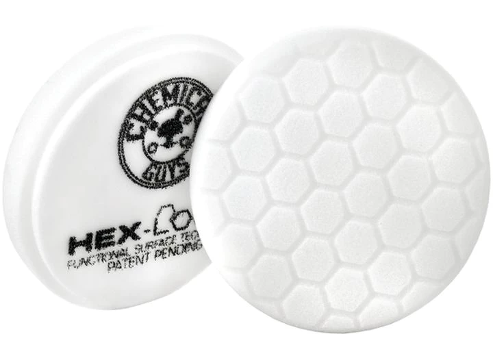 Chemical Guys 4" HEX-LOGIC PAD - WHITE MEDIUM LIGHT POLISHING PAD (4"INCH)