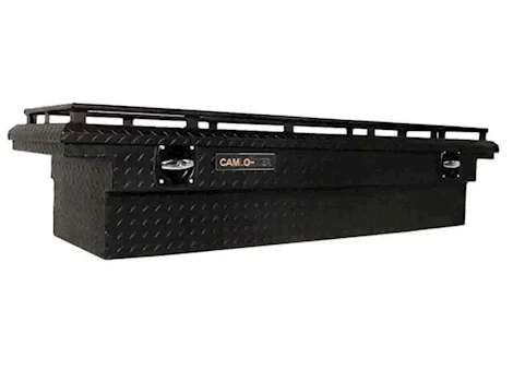 Cam Locker Low Profile Extra Deep Wide Crossover Tool Box w/Rail, Matte Black-71IN X 24.5W X 19D