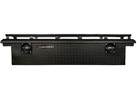 Cam Locker 60IN Low Profile Side by Side UTV Tool Box w/Rail, Matte Black