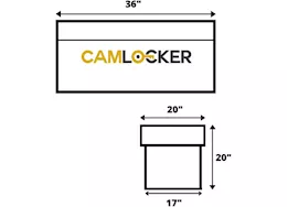 CamLocker 36" Gloss Black Aluminum Chest Toolbox | TBCAM-RV36-GB
