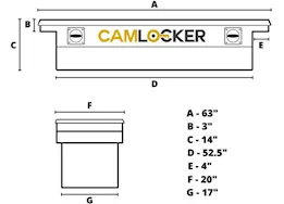Cam Locker Low Profile Standard Crossover Truck Tool Box - 63IN X 20W X 14D