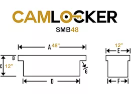 CamLocker 48" Gloss Black Side Mount Toolbox
