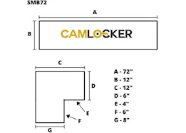 Cam Locker Cam 72in side mount matte black