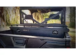 Cam Locker 60IN Low Profile Side by Side UTV Tool Box w/Rail, Matte Black