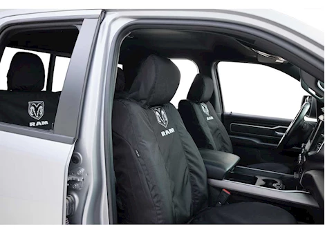 Covercraft Industries, LLC 17-23 RAM ENDURA RAM LOGO SEATSAVER CUSTOM FRONT ROW SEAT COVERS BLACK