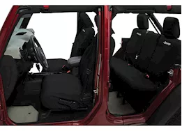 Covercraft Industries, LLC 13-18 wrangler endura jeep logo seatsaver custom second row seat covers black
